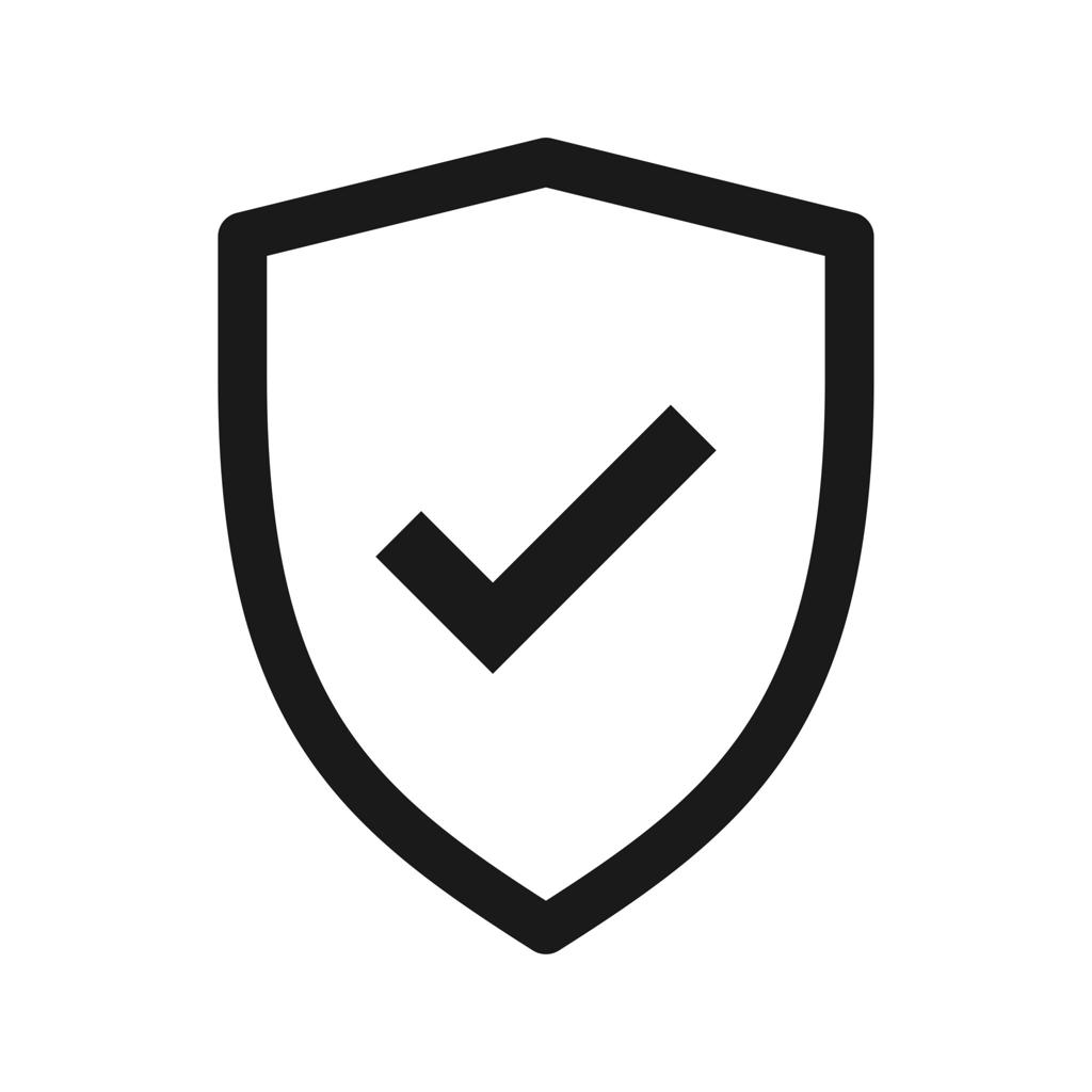 Shield with tick