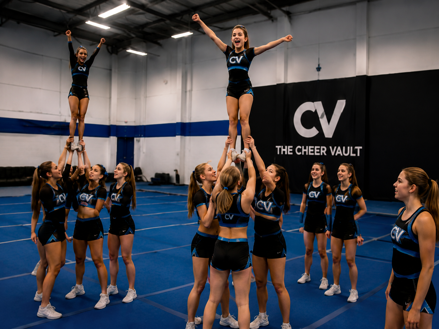 The Cheer Vault display